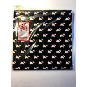 Vintage Scottie Dog Gift Wrap 2 Sheets 20x30” Wrapping Paper Craft Scrapbooking